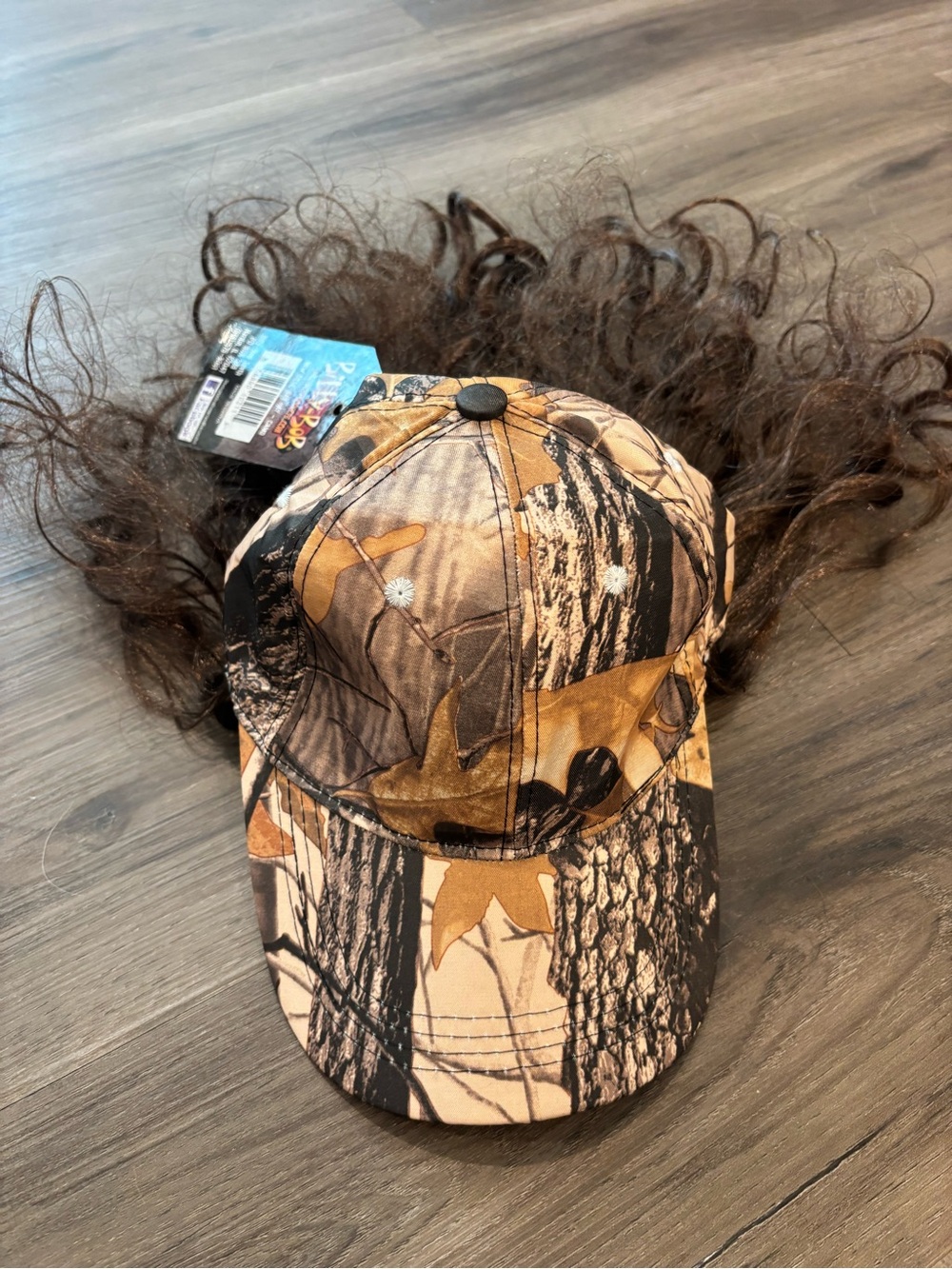 Brown Camo Hat Wig